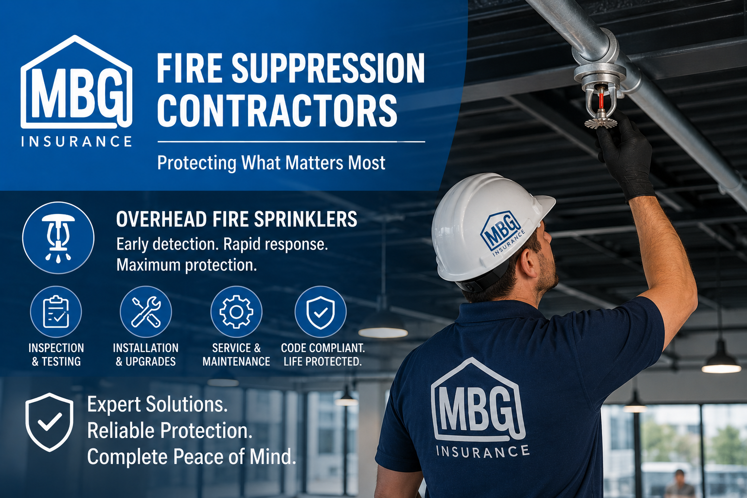 Fire Supression Contractor inspecting Sprinkler system