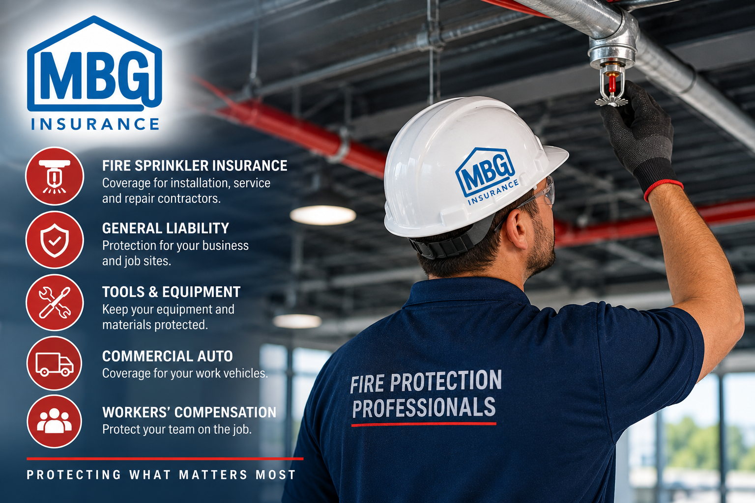 AI generated photo of Fire suppression contractor working on a sprinkler head.