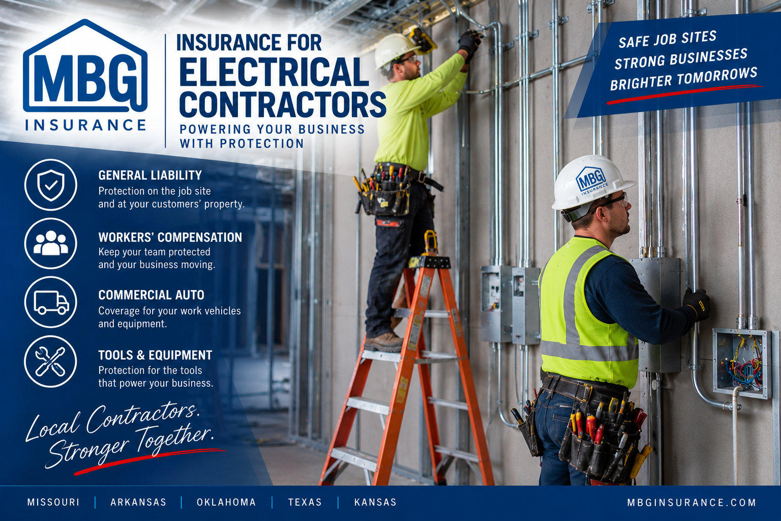 AI Generated photo of Electrical Contractor working on a commercial infill