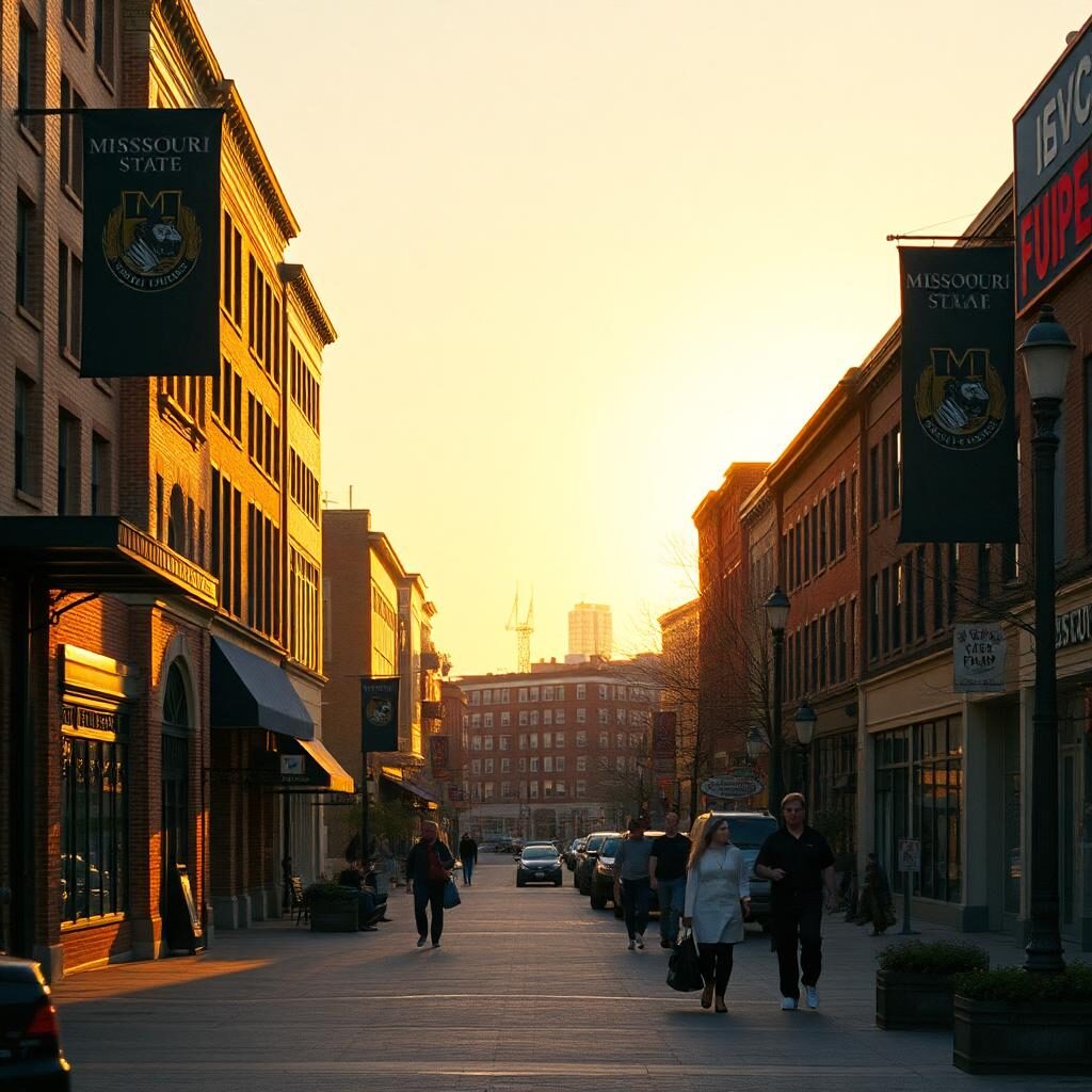 look down a main street.