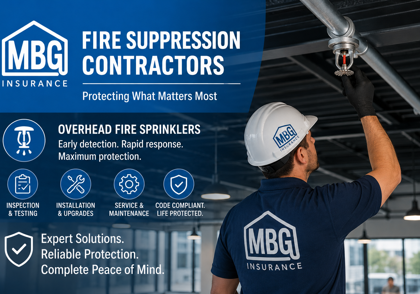 Fire Supression Contractor inspecting Sprinkler system