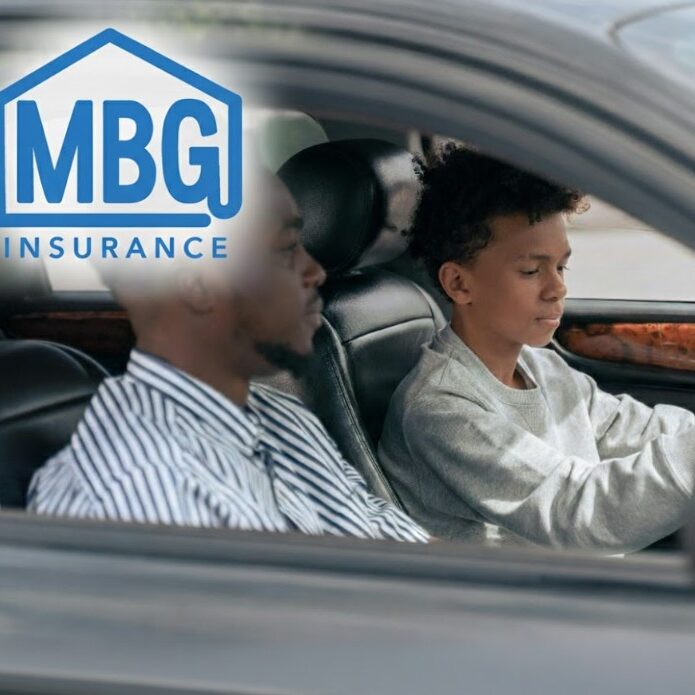 AI photo of teen driver learning to drive